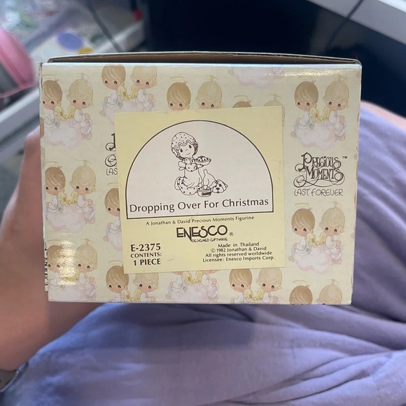 Vintage 1982 Precious Moments Dropping Over For Christmas w/BOX - Picture 4 of 4